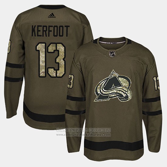 Camiseta Hockey Colorado Avalanche Alexander Kerfoot Camuflaje Salute To Service